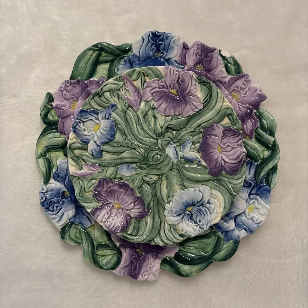 Jeanette Adams For Sylvestri Iris Plate Set